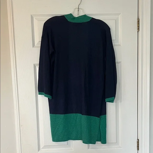 NWT Women's Navy and Green Cardigan - Picture 4 of 4